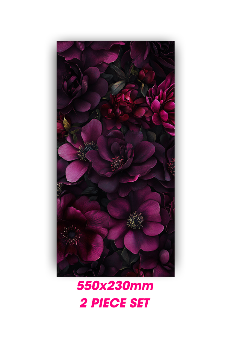 ''Violet Peonies'' - Car Doors Pillar Decals