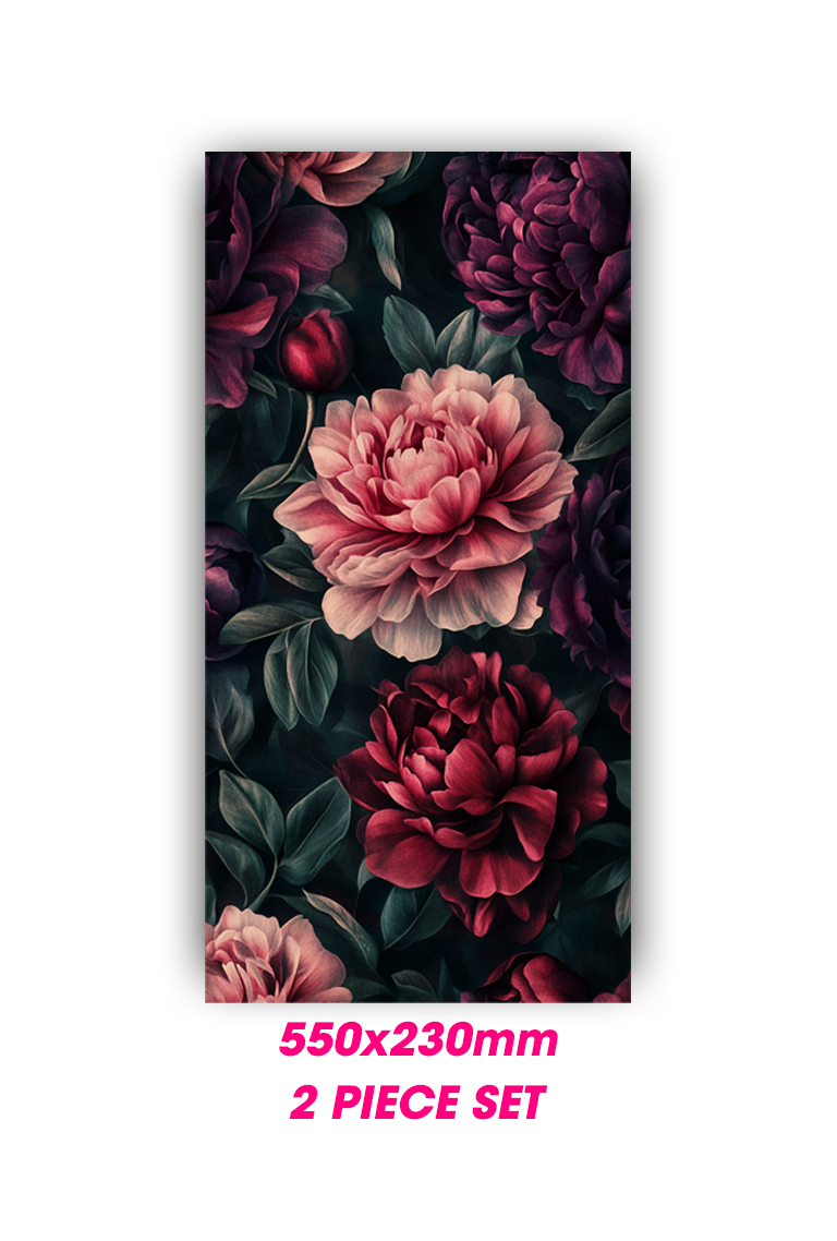 ''Mix Peonies'' - Car Doors Pillar Decals