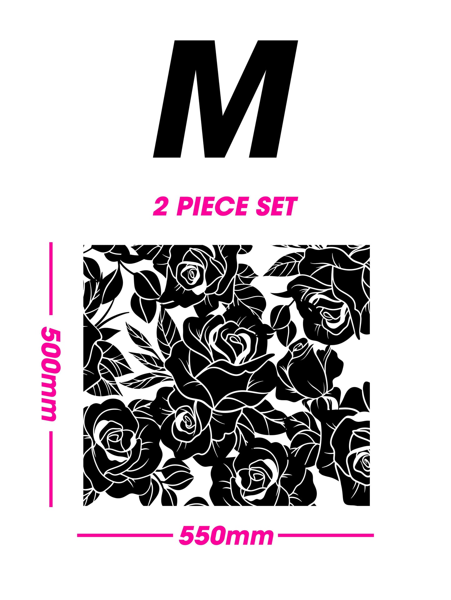 Black Matt Decal - Rose (FOR VARIOUS CARS)