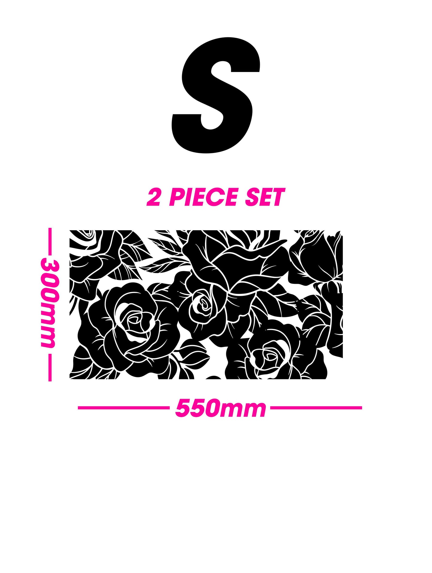 Black Matt Decal - Rose (FOR VARIOUS CARS)