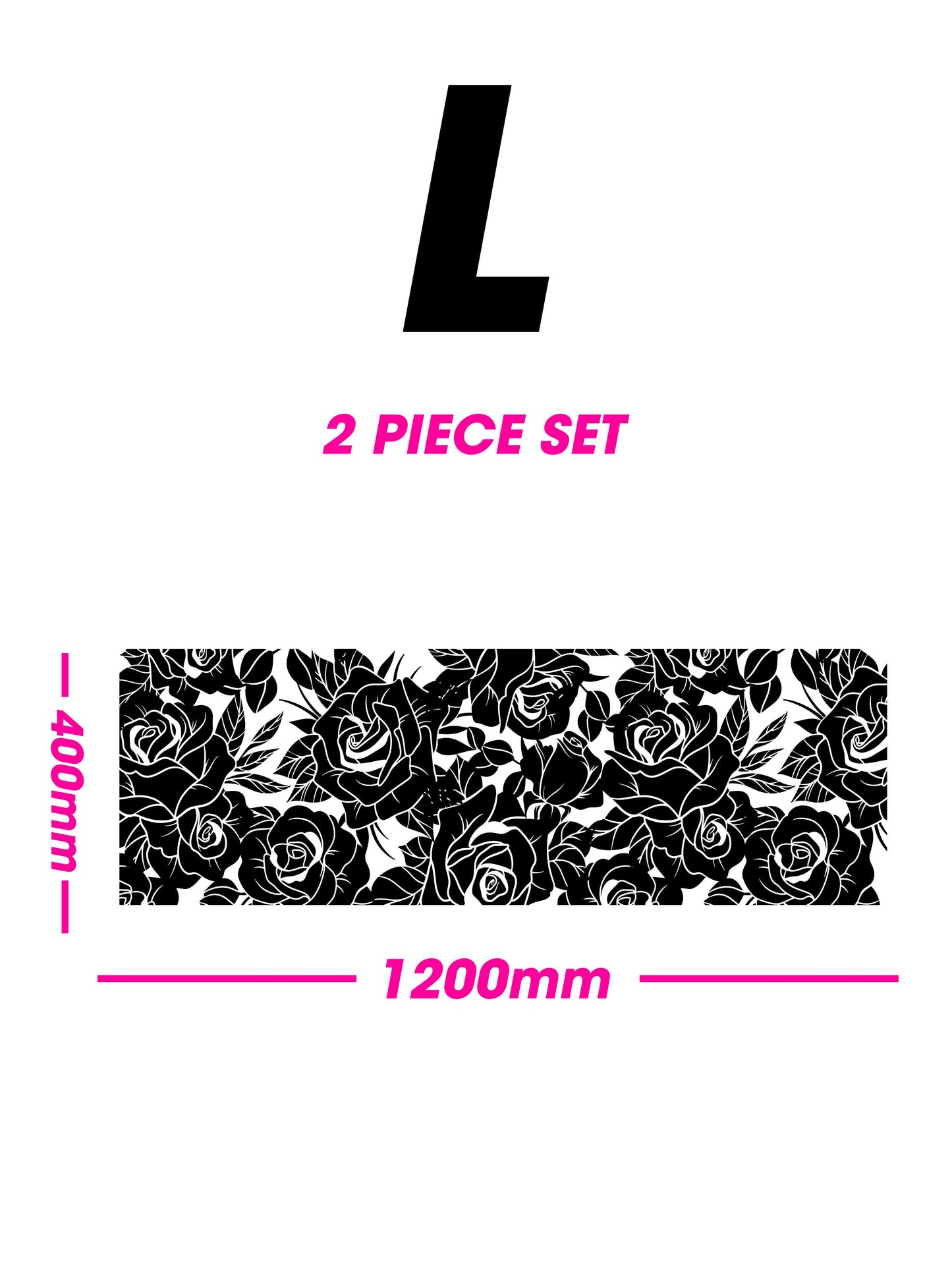 Black Matt Decal - Rose (FOR VARIOUS CARS)