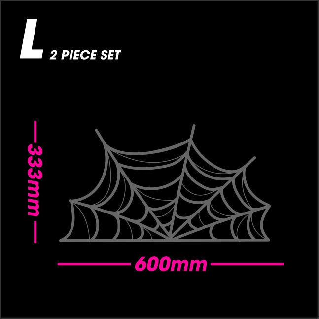 Black Matt SPIDER WEB size L 2-piece set vinyl