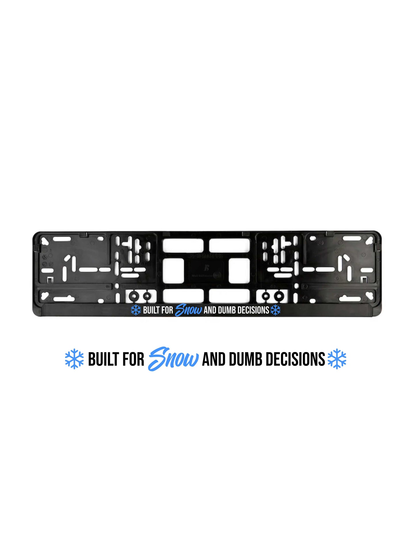 Snow - European License Plate Frame
