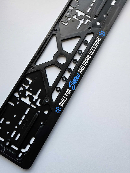 Snow - European License Plate Frame