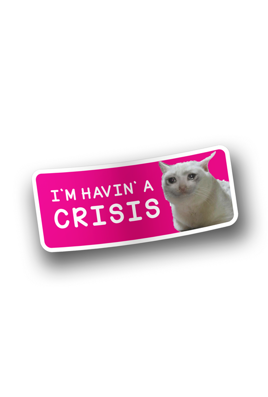 ''I`m Havin` a Crisis'' Vinyl Sticker