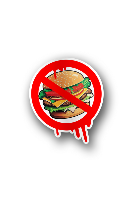 ''No Burger Allowed'' Vinyl Sticker