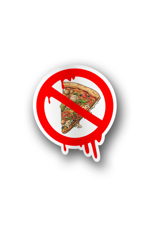 ''No Pizza Allowed'' Vinyl Sticker