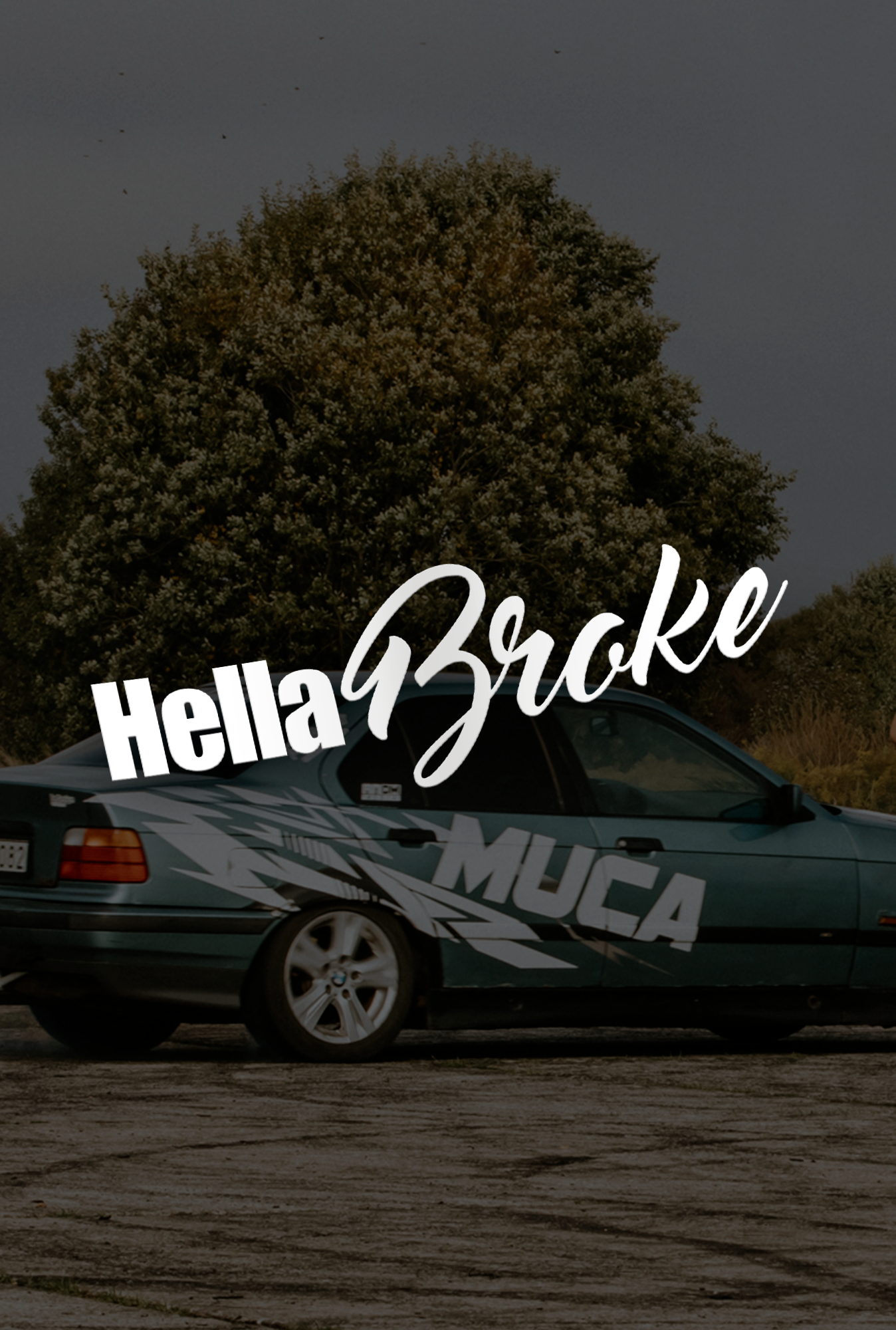 ''Hella Broke'' - Plotted Vinyl Sticker