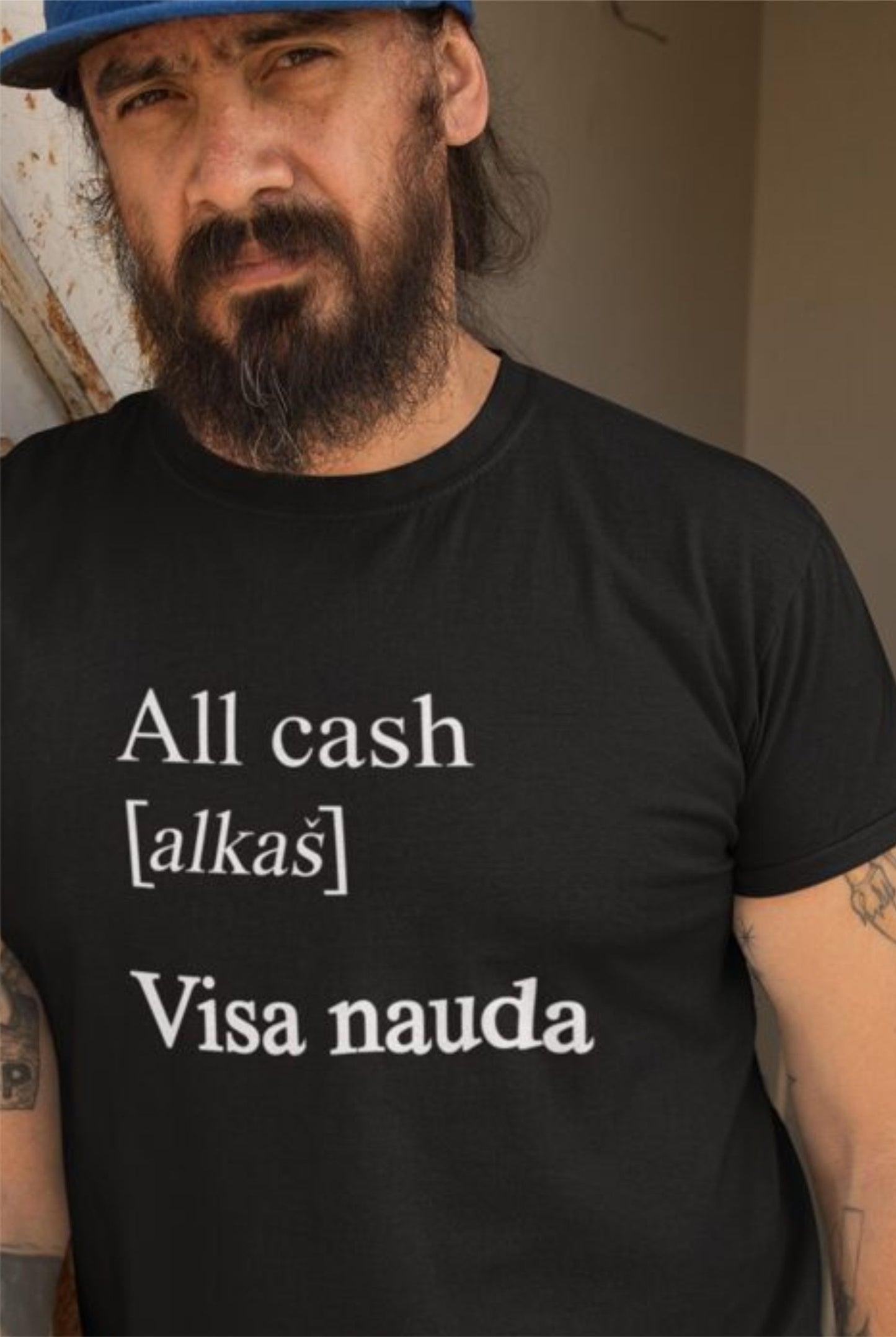 ''All Cash'' Cotton T-Shirt